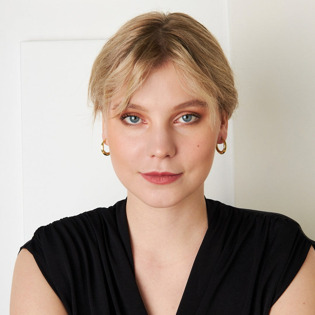 İki Desenli Küpeler - 925 GÜMÜŞ