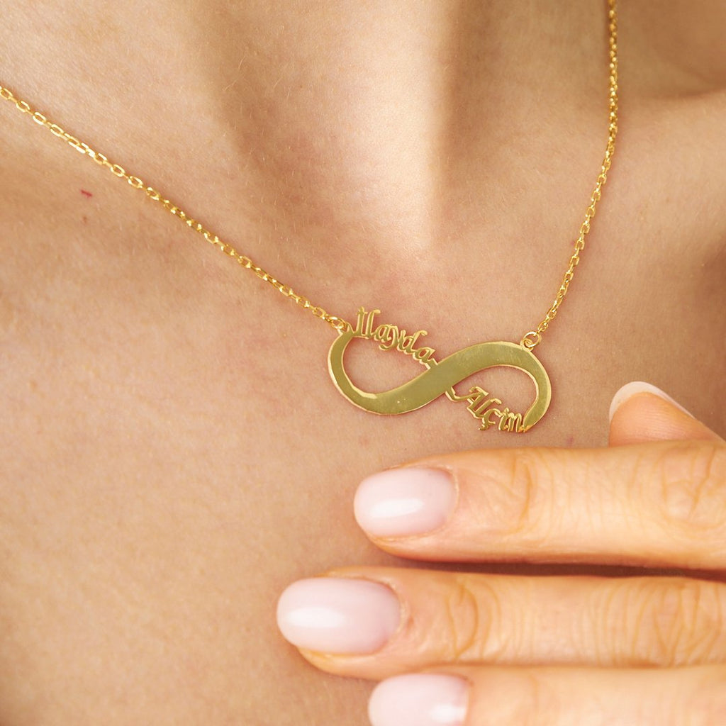 İki İsimli Sonsuzluk Set - 925 GÜMÜŞ