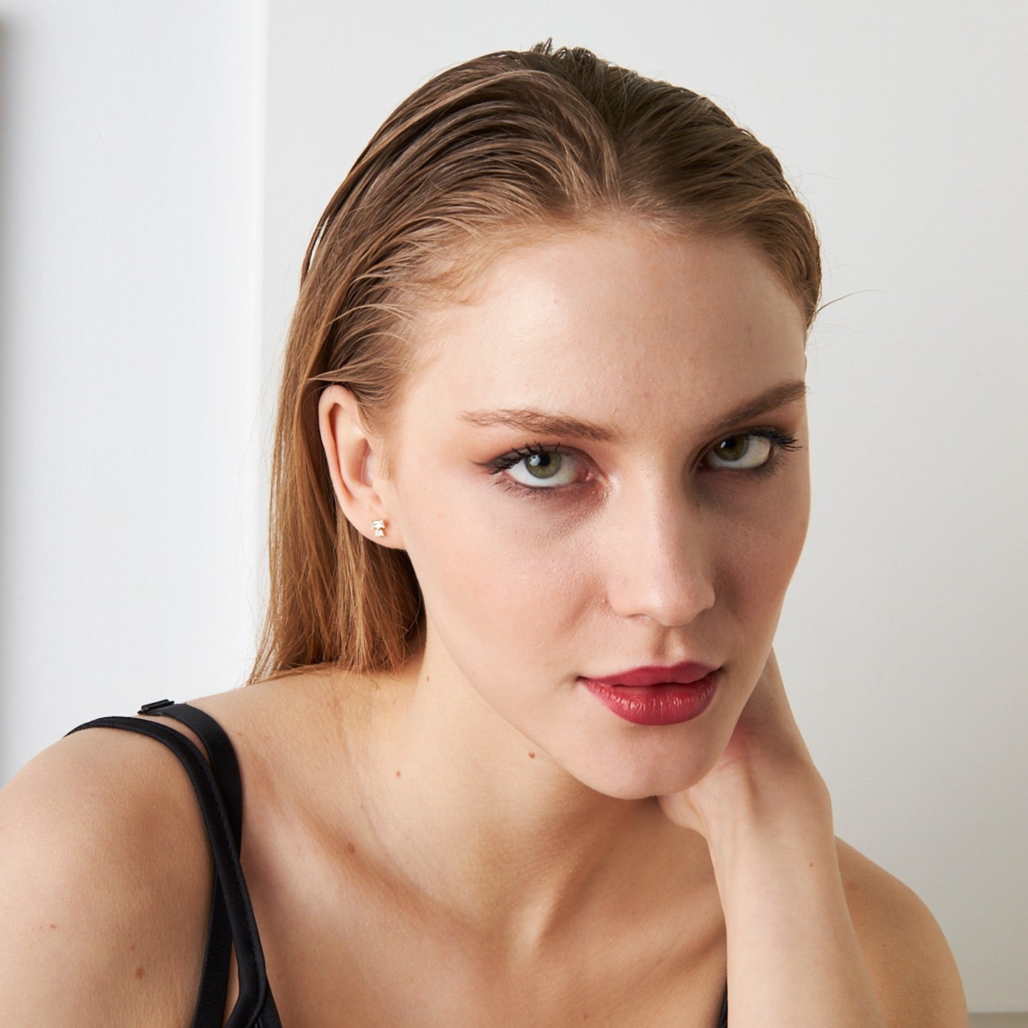 Baget Taşlı Piercing - 925 GÜMÜŞ