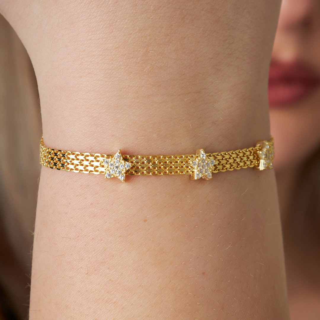 Yıldız Dize Bilezik - 925 GÜMÜŞ