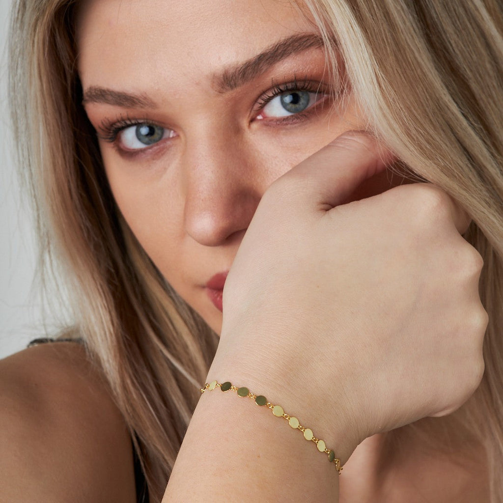 Ayna Bağlantılı Bilezik - 925 GÜMÜŞ