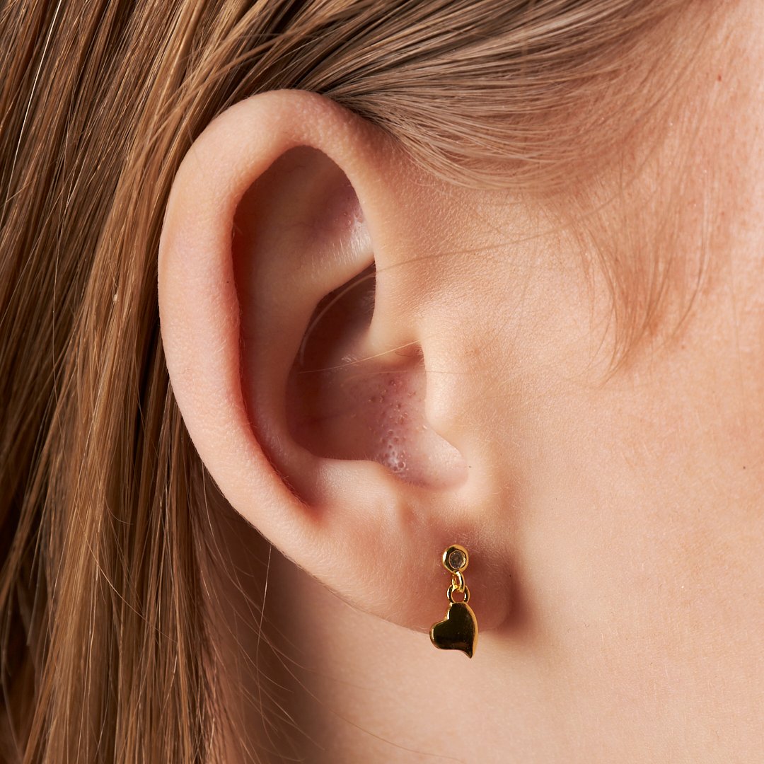 Yan Kalp Piercing - 925 GÜMÜŞ