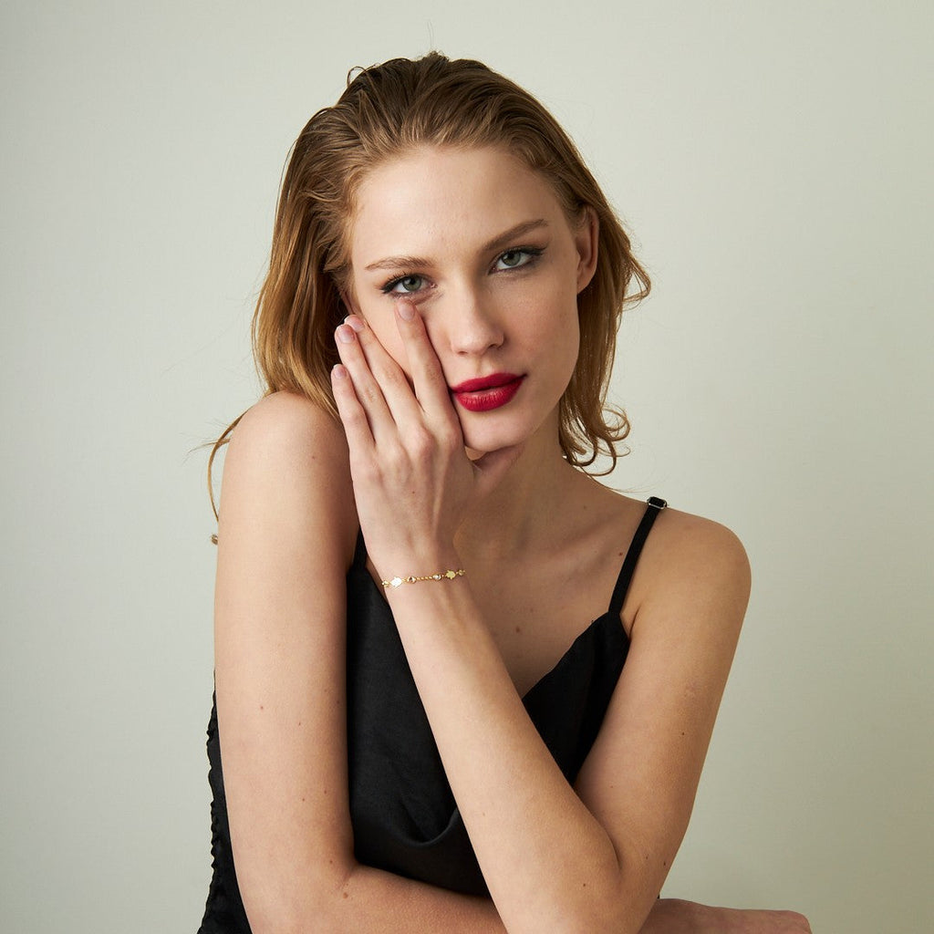 Fatma El Bilekliği Sade Taşlı - 925 GÜMÜŞ