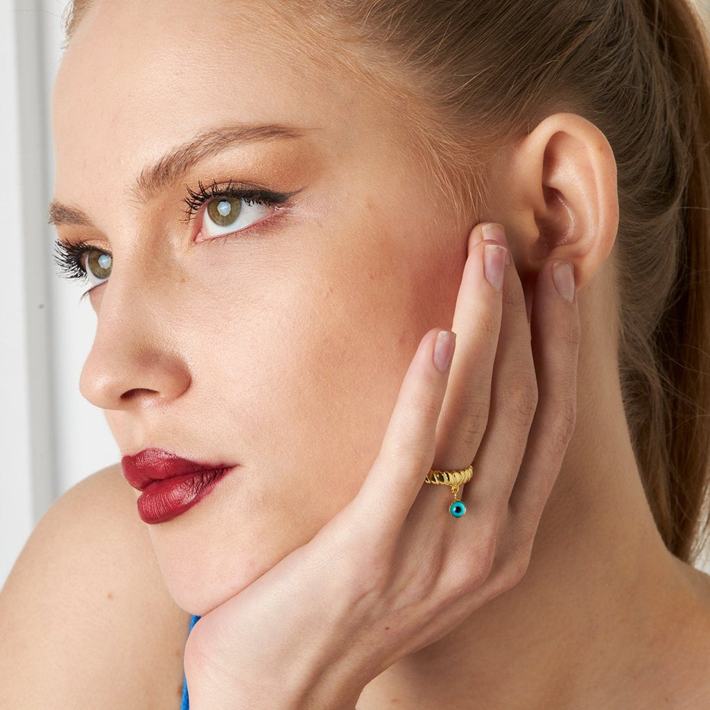 Nazar Sarkan Yüzük - 925 GÜMÜŞ