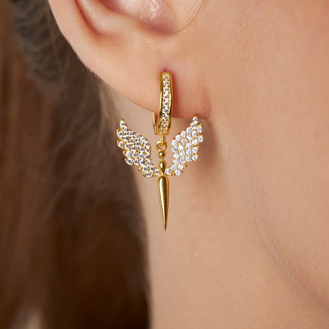 Mikail Melek Küpesi - 925 GÜMÜŞ