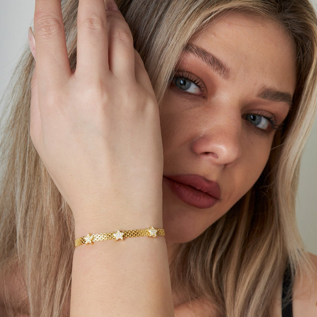 Yıldız Dize Bilezik - 925 GÜMÜŞ