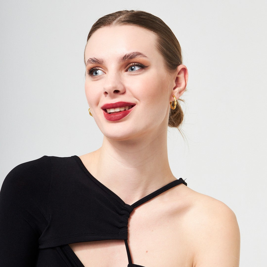 İnce Büküm Küpeler - 925 GÜMÜŞ