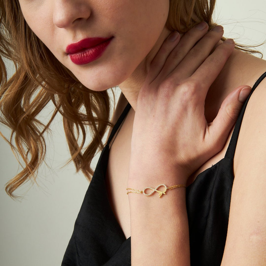 Yusufçuk Detaylı Sonsuzluk Bilekliği - 925 GÜMÜŞ