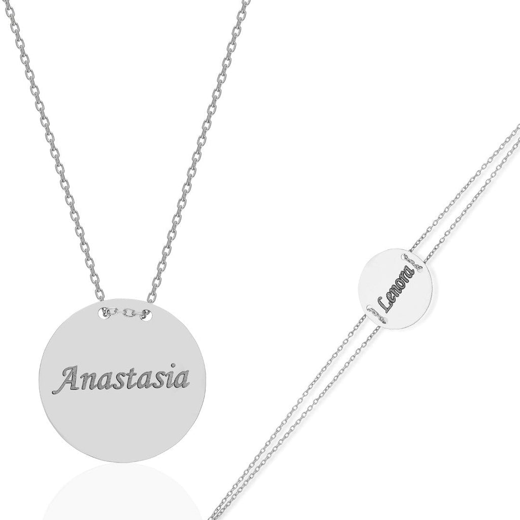 İsimli Plaka Seti - 925 GÜMÜŞ