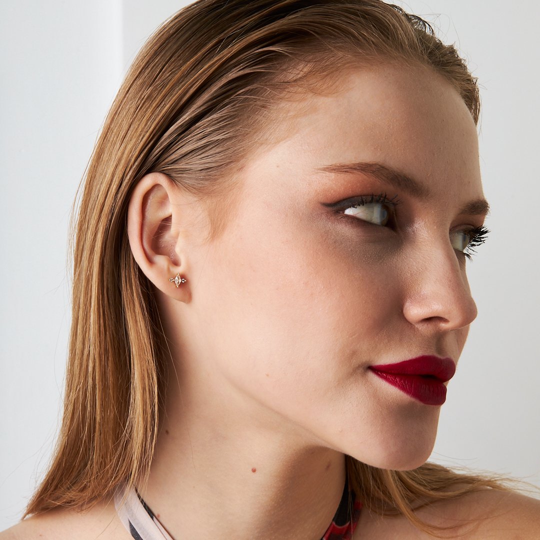 Prizma Piercing - 925 GÜMÜŞ