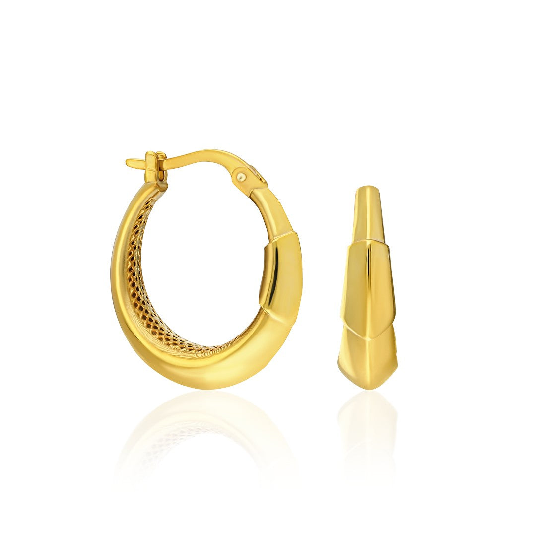 İki Desenli Küpeler - 925 GÜMÜŞ