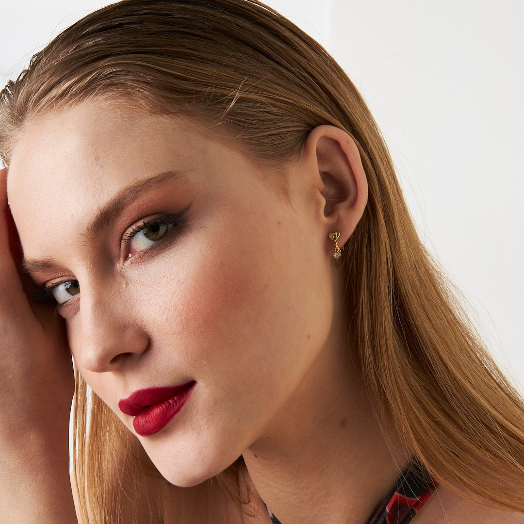 Sallanan Kalp Piercing - 925 GÜMÜŞ