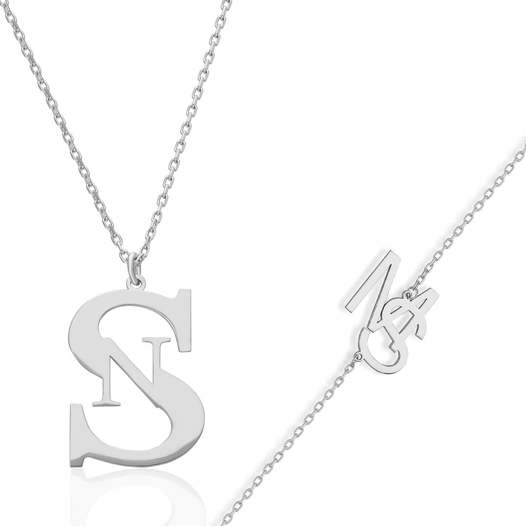 İkili Harf Seti - 925 GÜMÜŞ