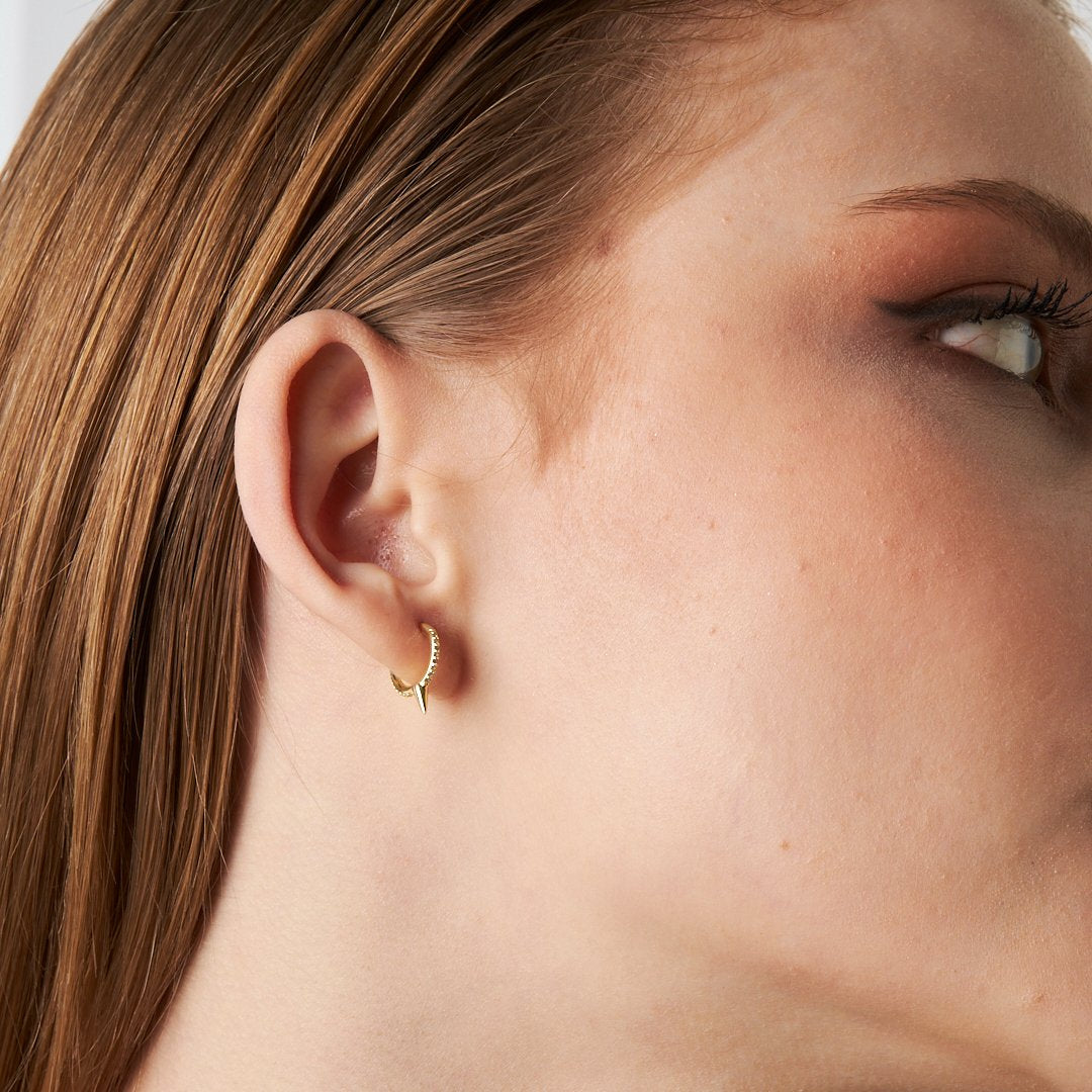 Taşlı Ok Piercing - 925 GÜMÜŞ