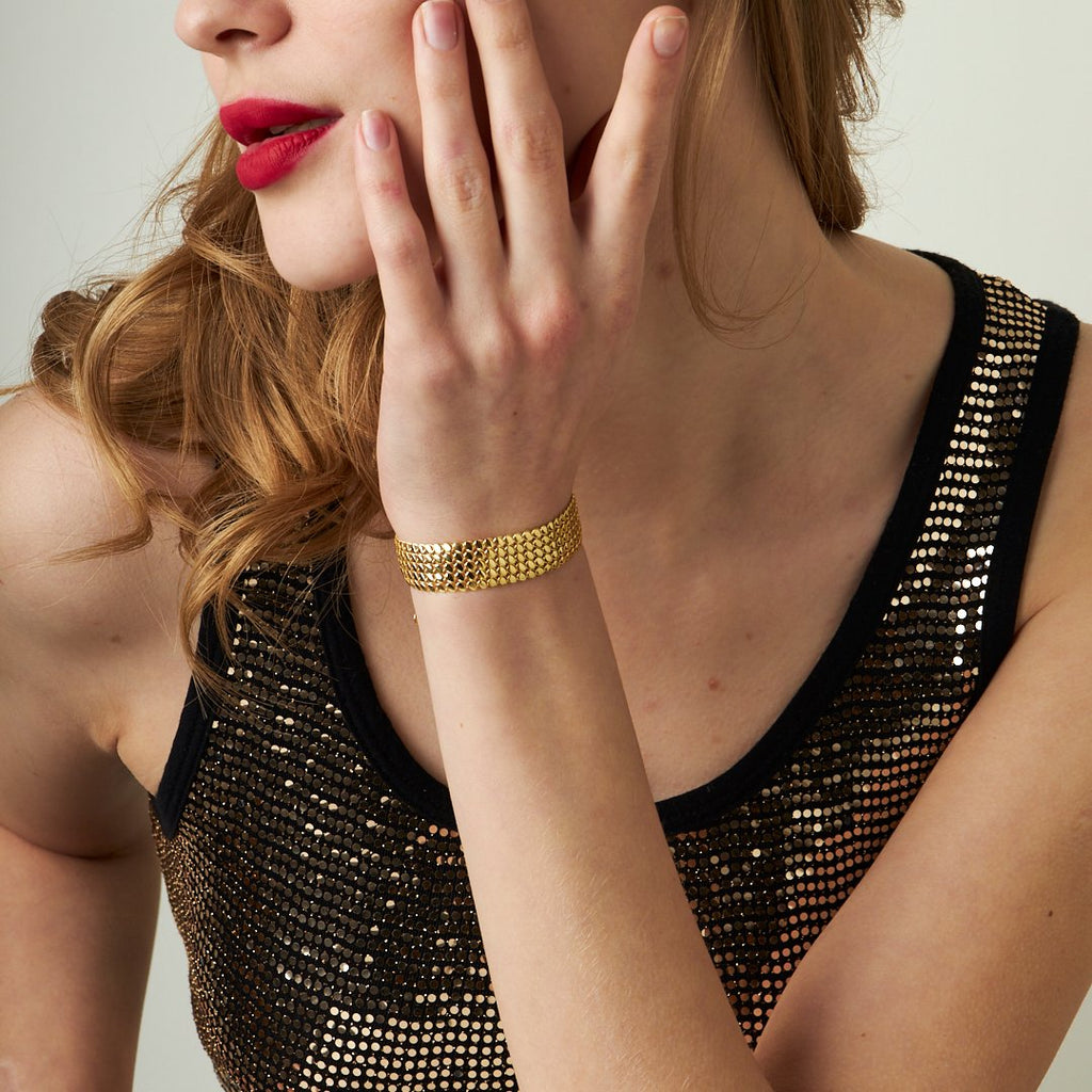 Beş Sıralı Yılan Bileklik - 925 GÜMÜŞ