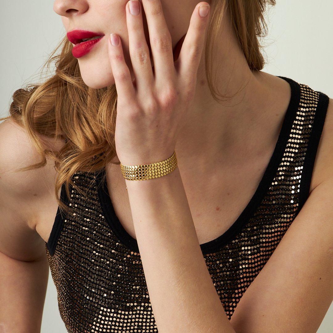 Beş Sıralı Yılan Bileklik - 925 GÜMÜŞ