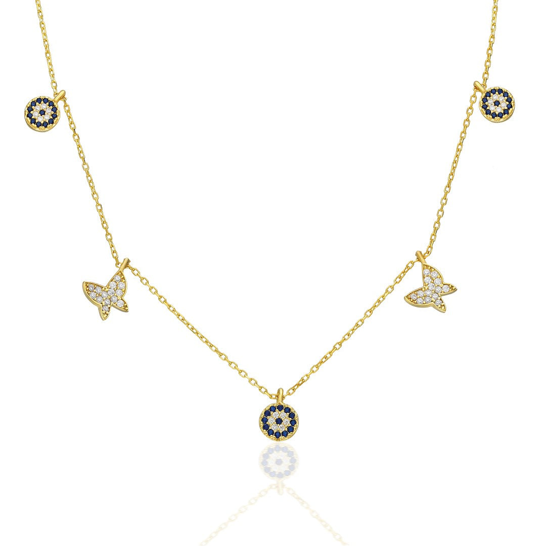 Kelebek Şans Kolyesi - 925 GÜMÜŞ