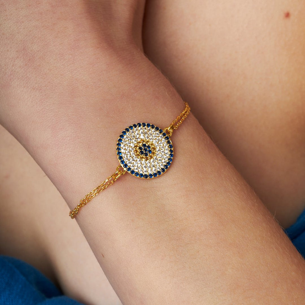 Büyük Sosyete Gözü Bilezik - 925 GÜMÜŞ