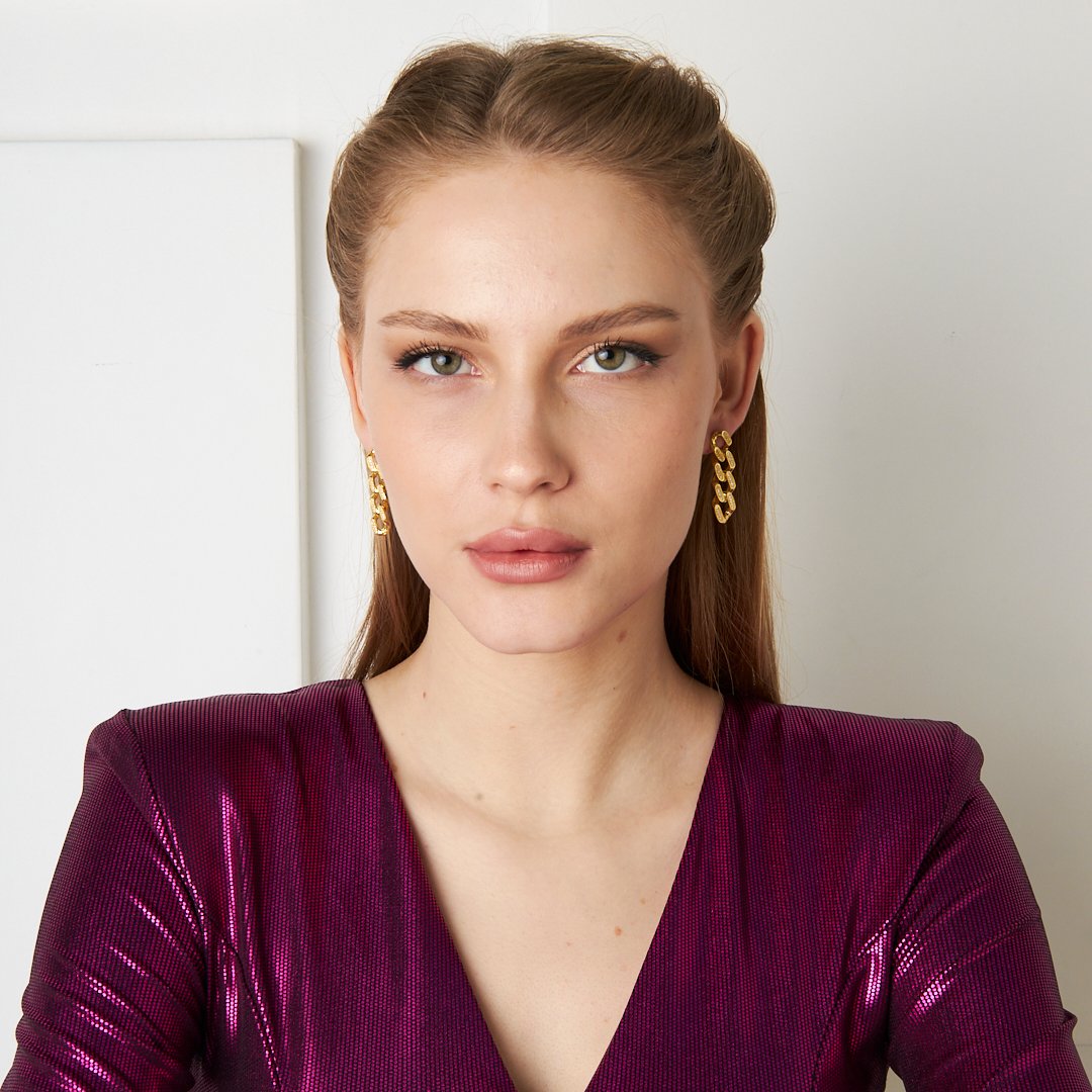 Gurme Zirkon Küpe - 925 GÜMÜŞ