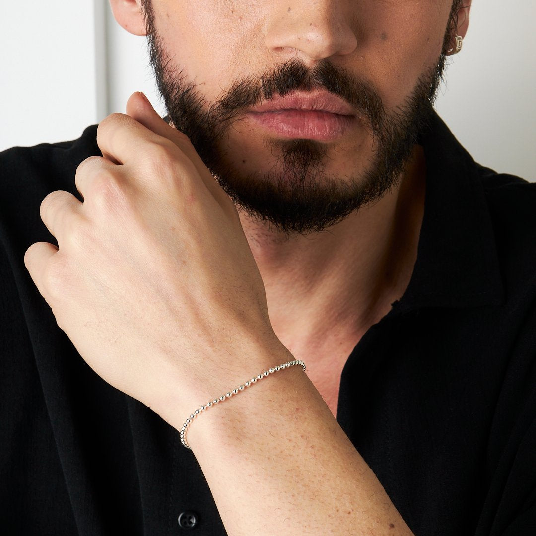 Top Zincir Bileklik - 925 GÜMÜŞ