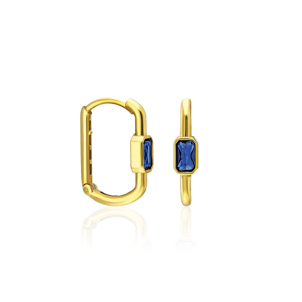 Göztaşı Kancalı Model Küpe - 925 GÜMÜŞ