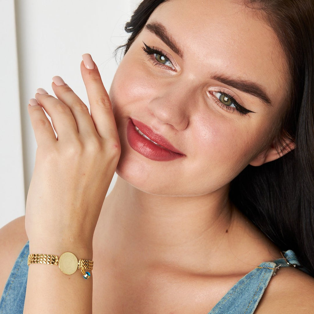 Çeyrek Nazar Detaylı Üçlü Zincir Bileklik - 925 GÜMÜŞ