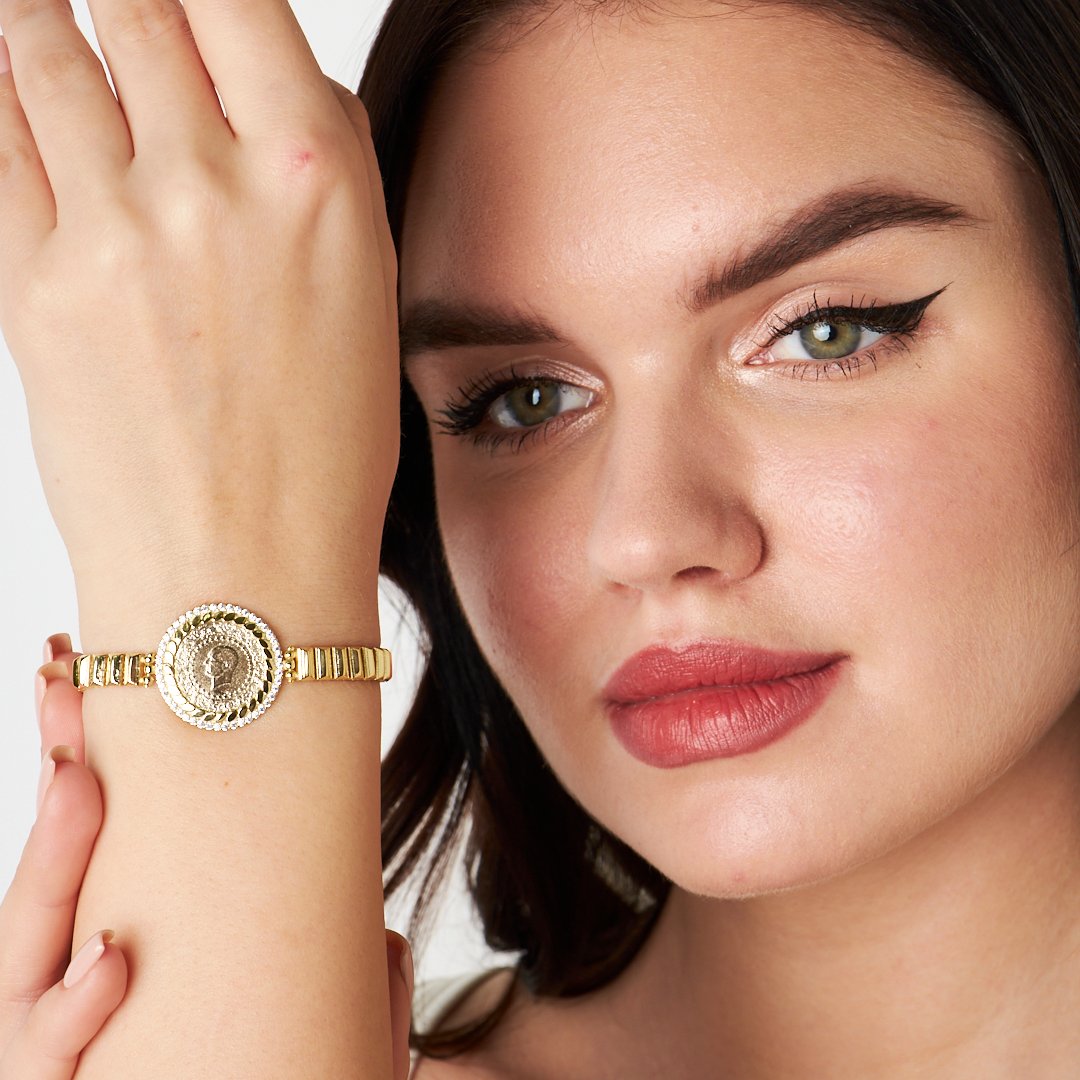 Dikdörtgen Zincir Bileklik - 925 GÜMÜŞ