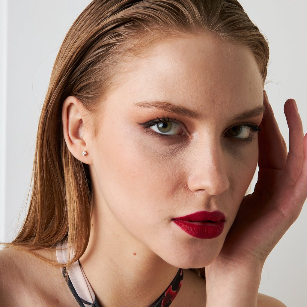 Tek Taş Piercing - 925 GÜMÜŞ