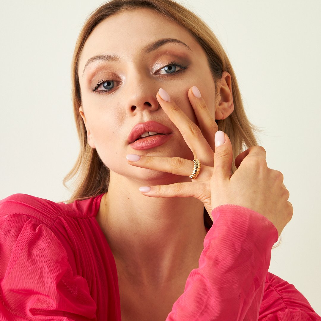 Büklüm Halka Yüzük - 925 GÜMÜŞ