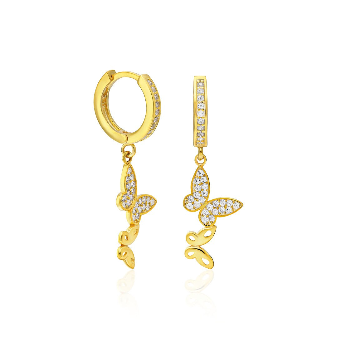 Kelebek Kombin Küpe - 925 GÜMÜŞ