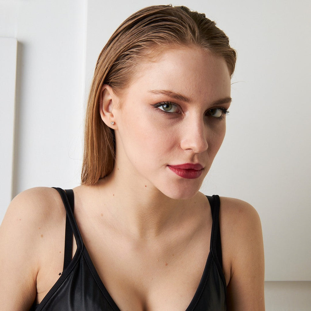 Klasik Tek Taş Piercing - 925 GÜMÜŞ