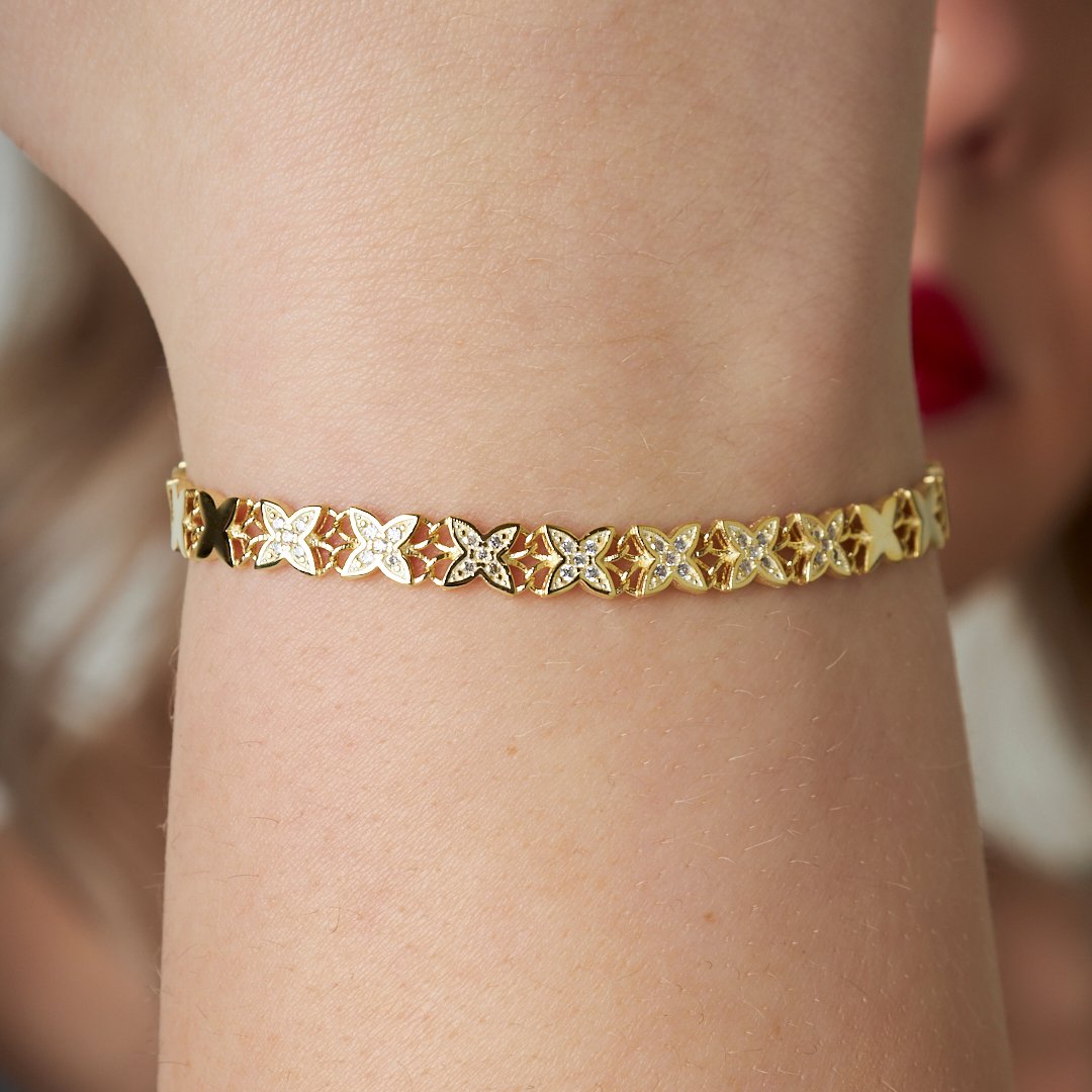 Kelebek Sıra Bilezik - 925 GÜMÜŞ