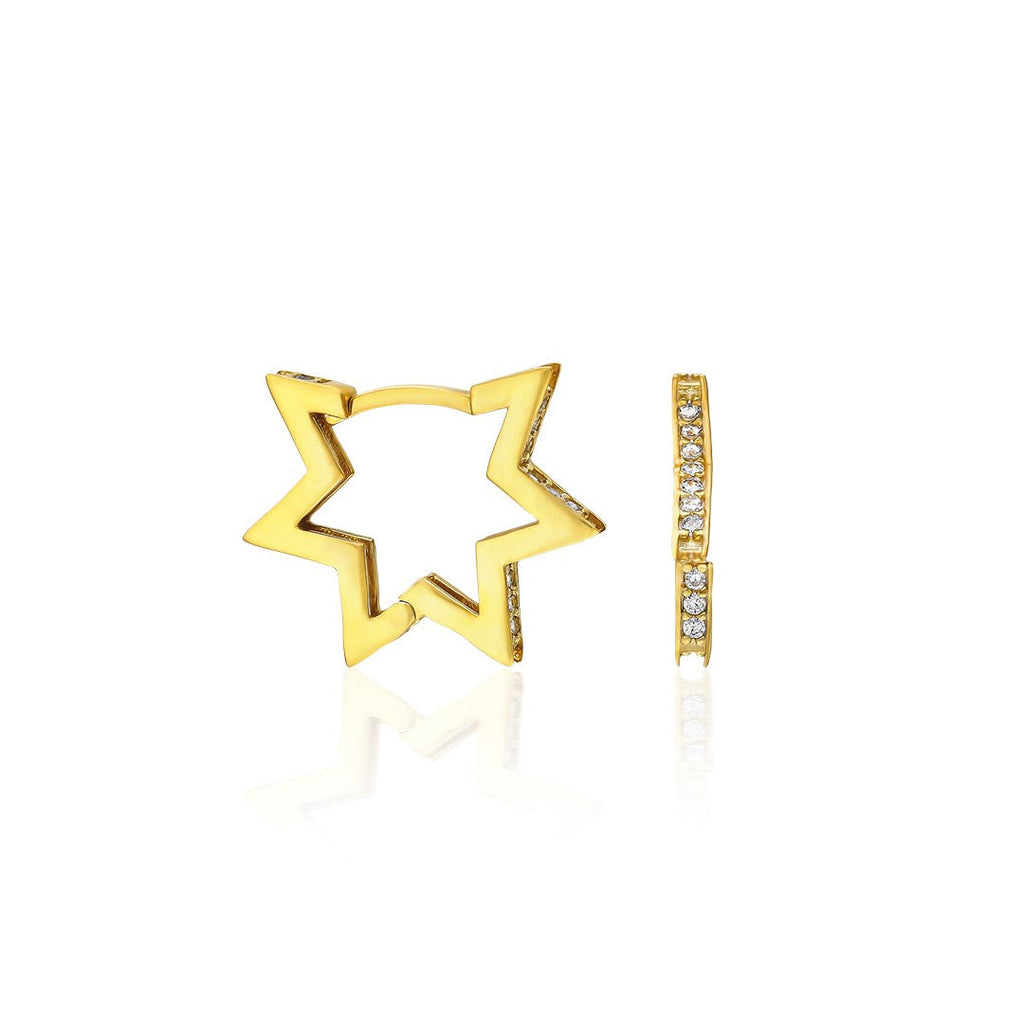 Taşlı Yıldız Küpe - 925 GÜMÜŞ