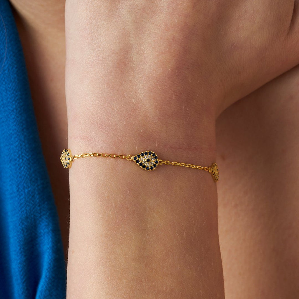 Nazar Damla Bileklik - 925 GÜMÜŞ