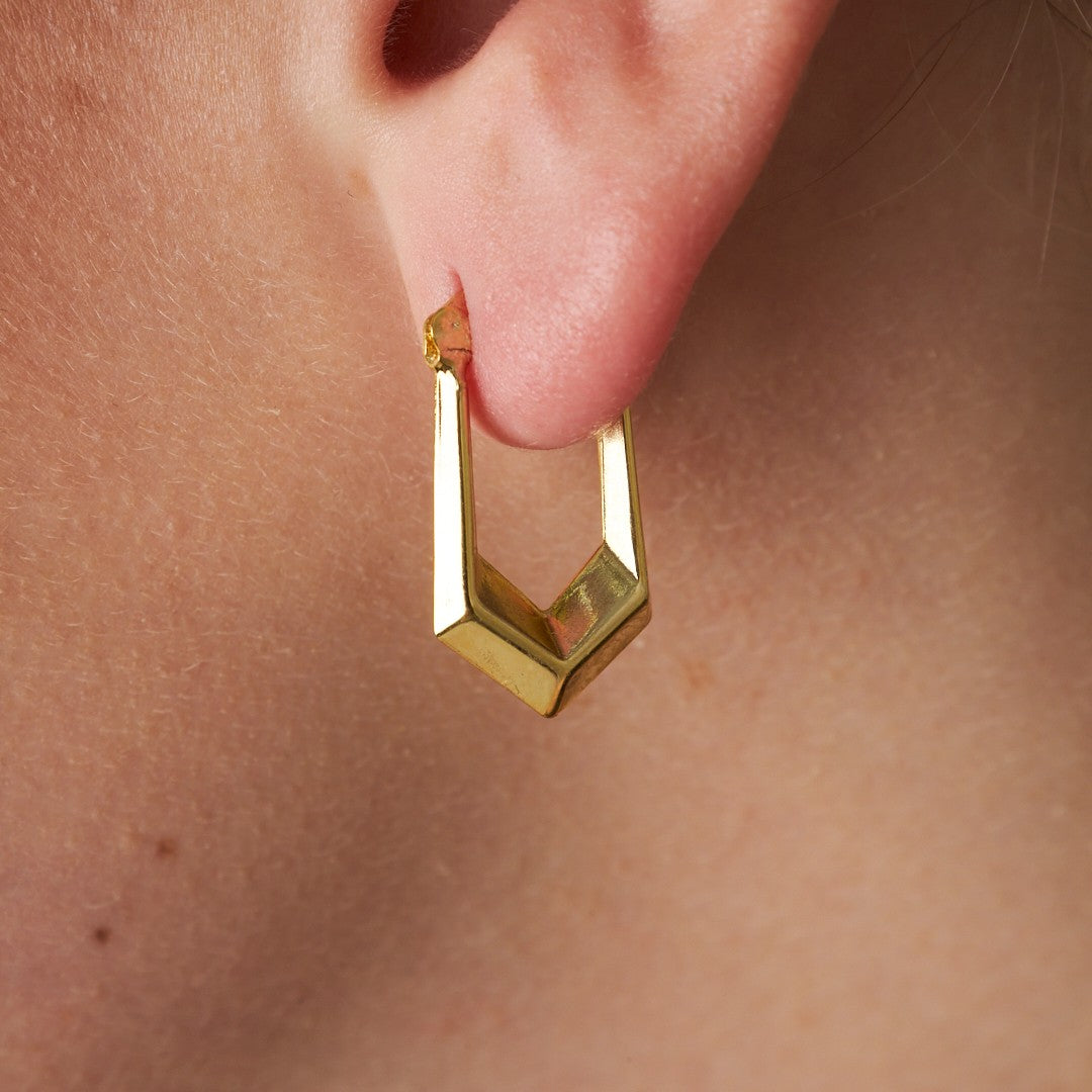 Çapraz Halka Küpe - 925 GÜMÜŞ