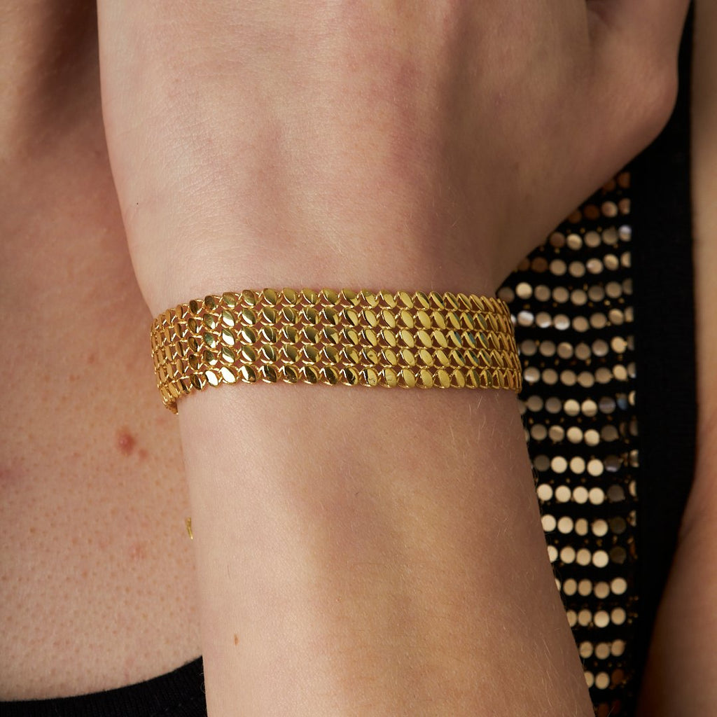 Beş Sıralı Yılan Bileklik - 925 GÜMÜŞ