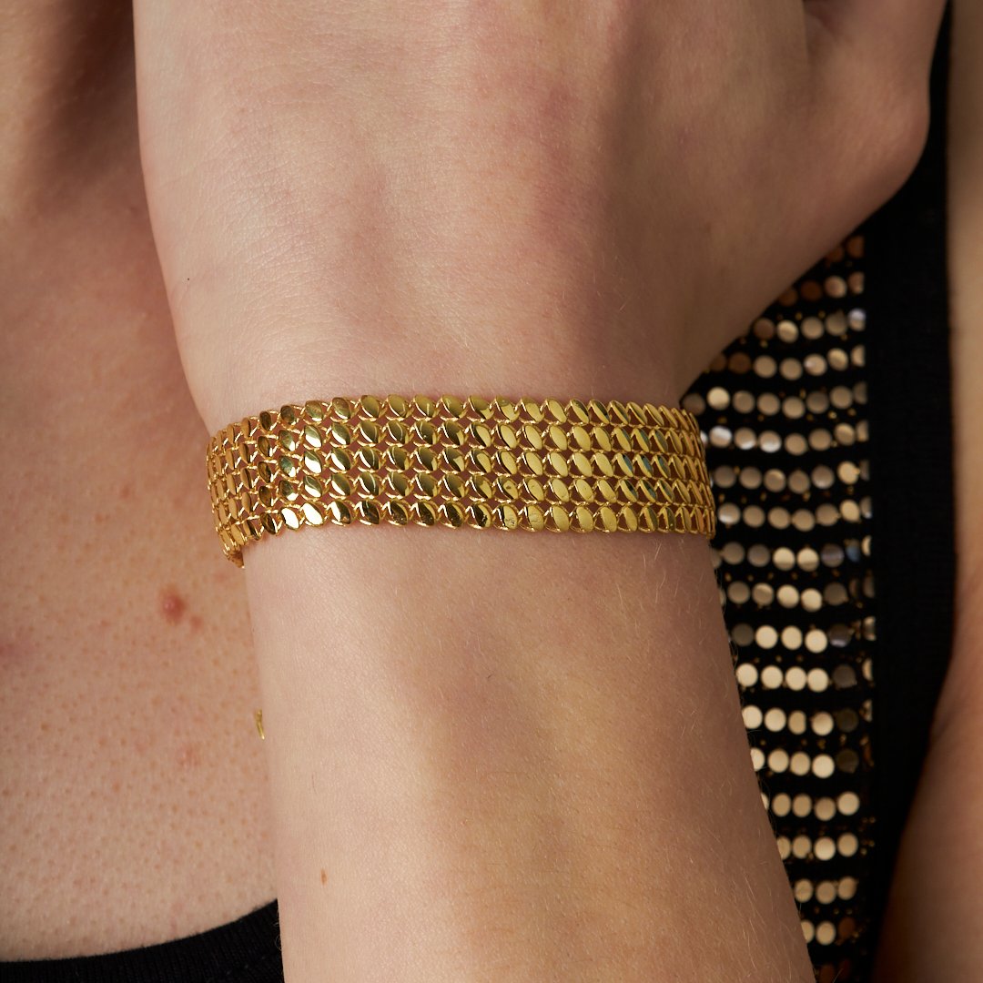 Beş Sıralı Yılan Bileklik - 925 GÜMÜŞ