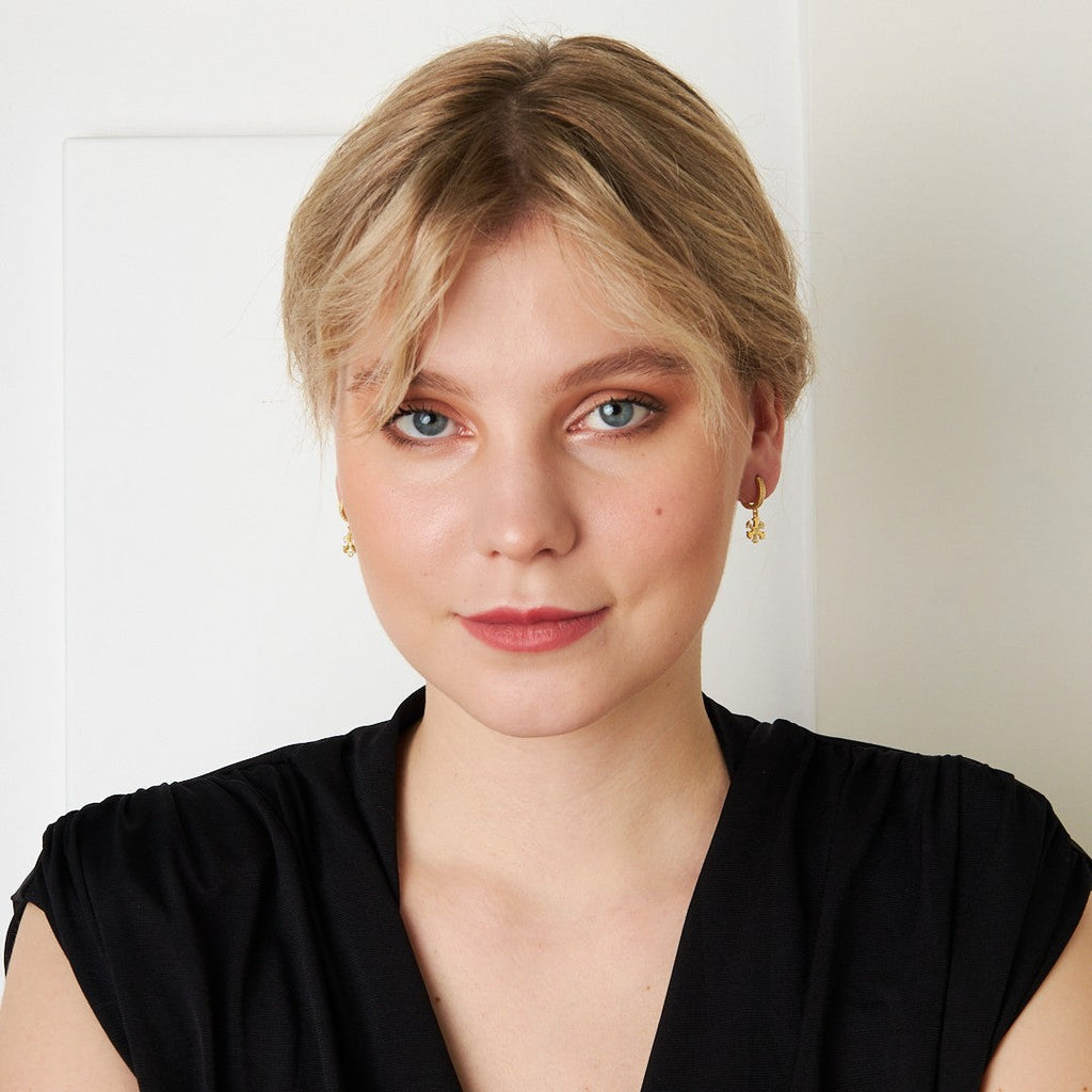 Kar Tanesi Motifli Küpe - 925 GÜMÜŞ