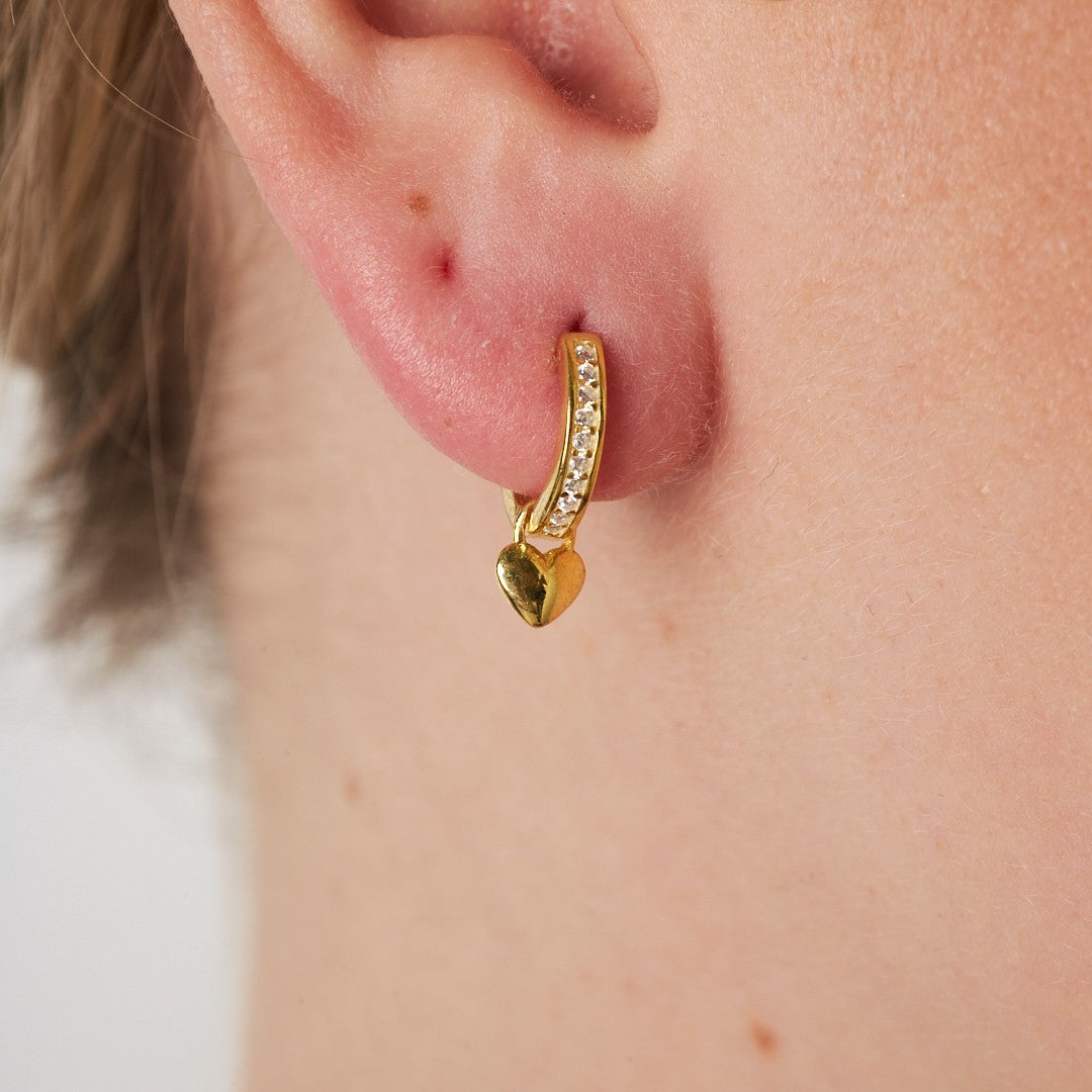 Kalp Sembollü Küpe - 925 GÜMÜŞ