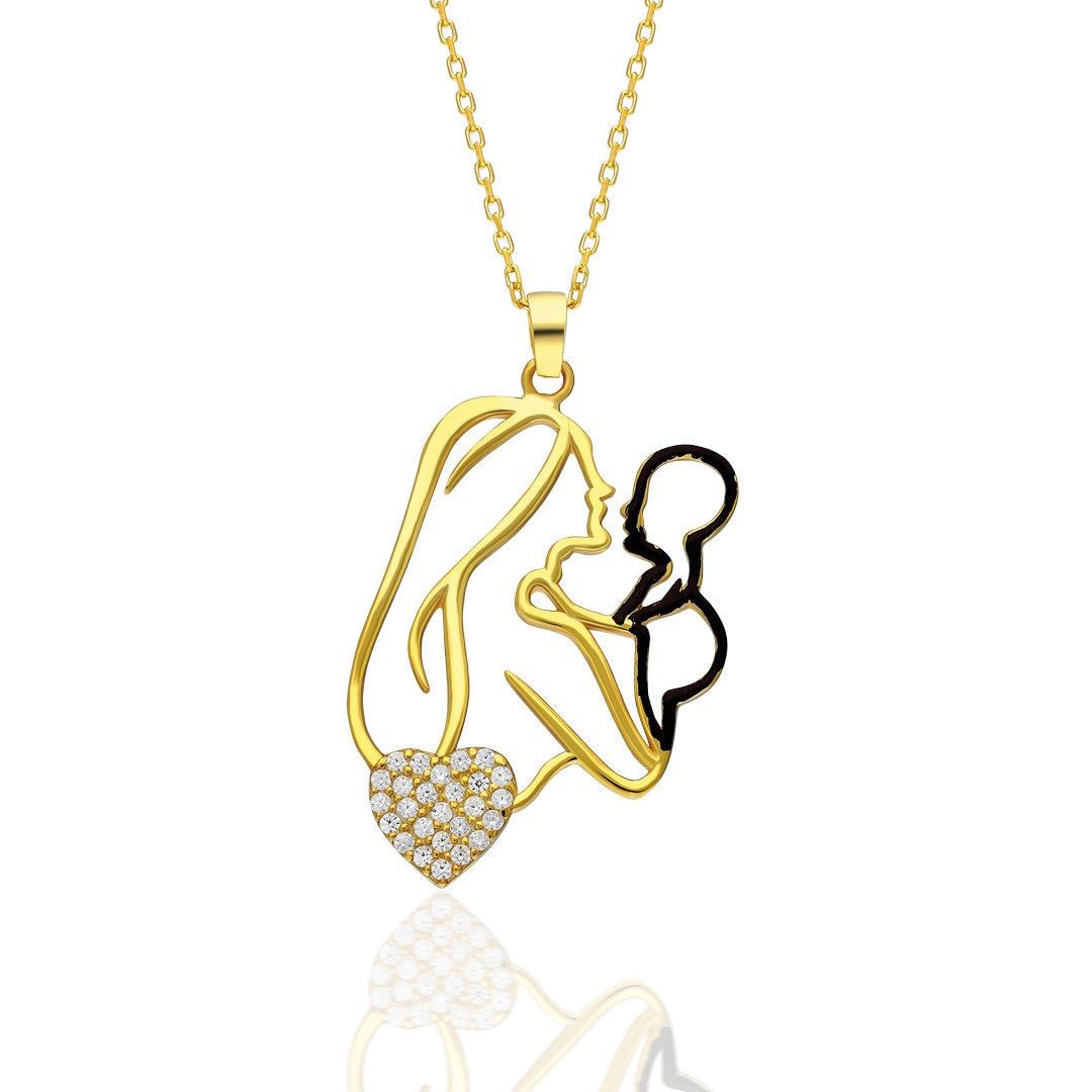 Anne Bebek Kolye - 925 GÜMÜŞ