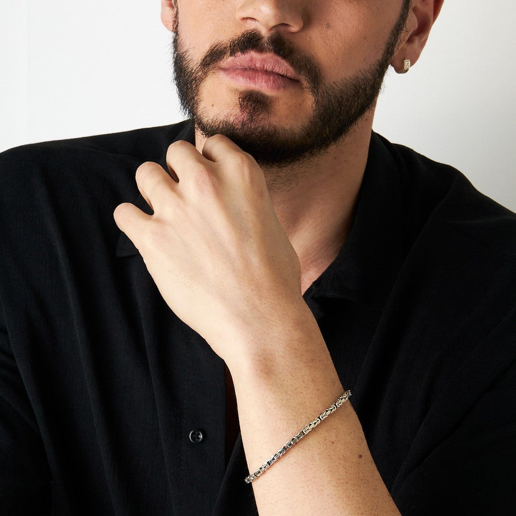 Kral Zincir Bileklik - 925 GÜMÜŞ