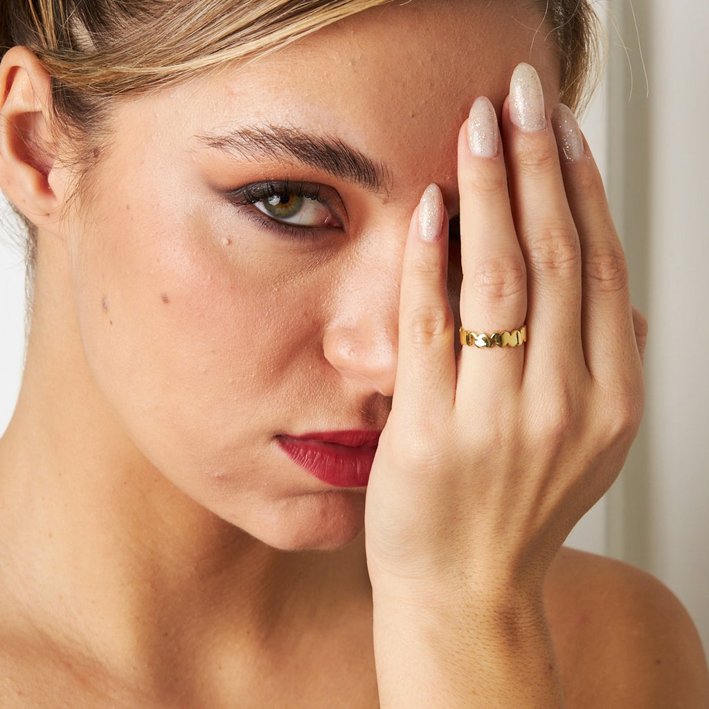 Taşsız Kalpli Yüzük - 925 GÜMÜŞ