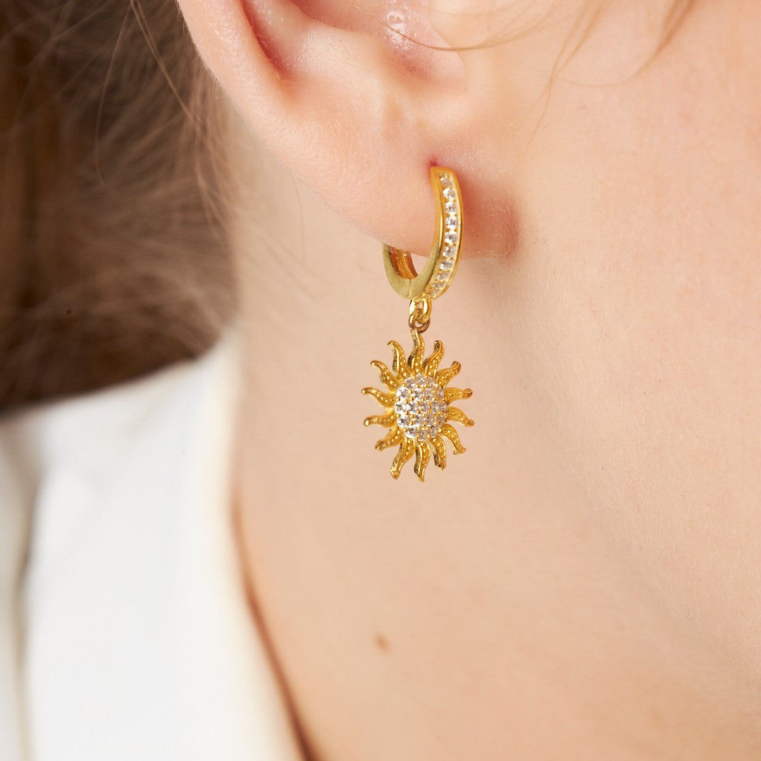 Güneş Küpeleri - 925 GÜMÜŞ