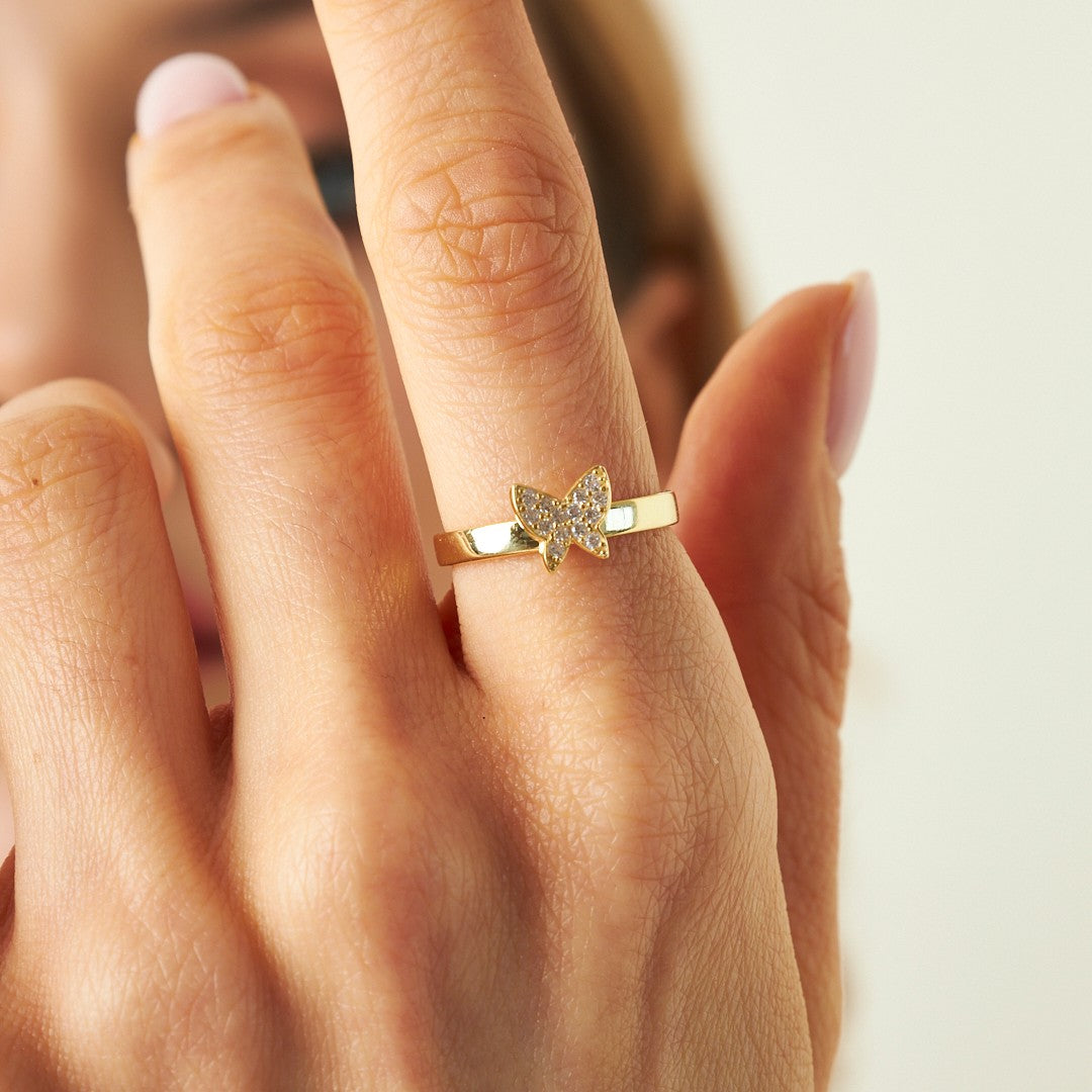 Kelebek Taşlı Set - 925 GÜMÜŞ