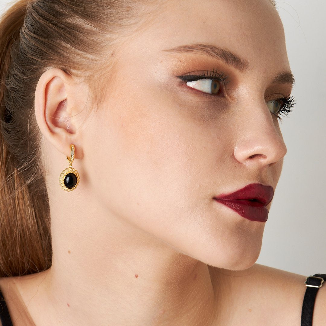 Safir Küpe - 925 GÜMÜŞ