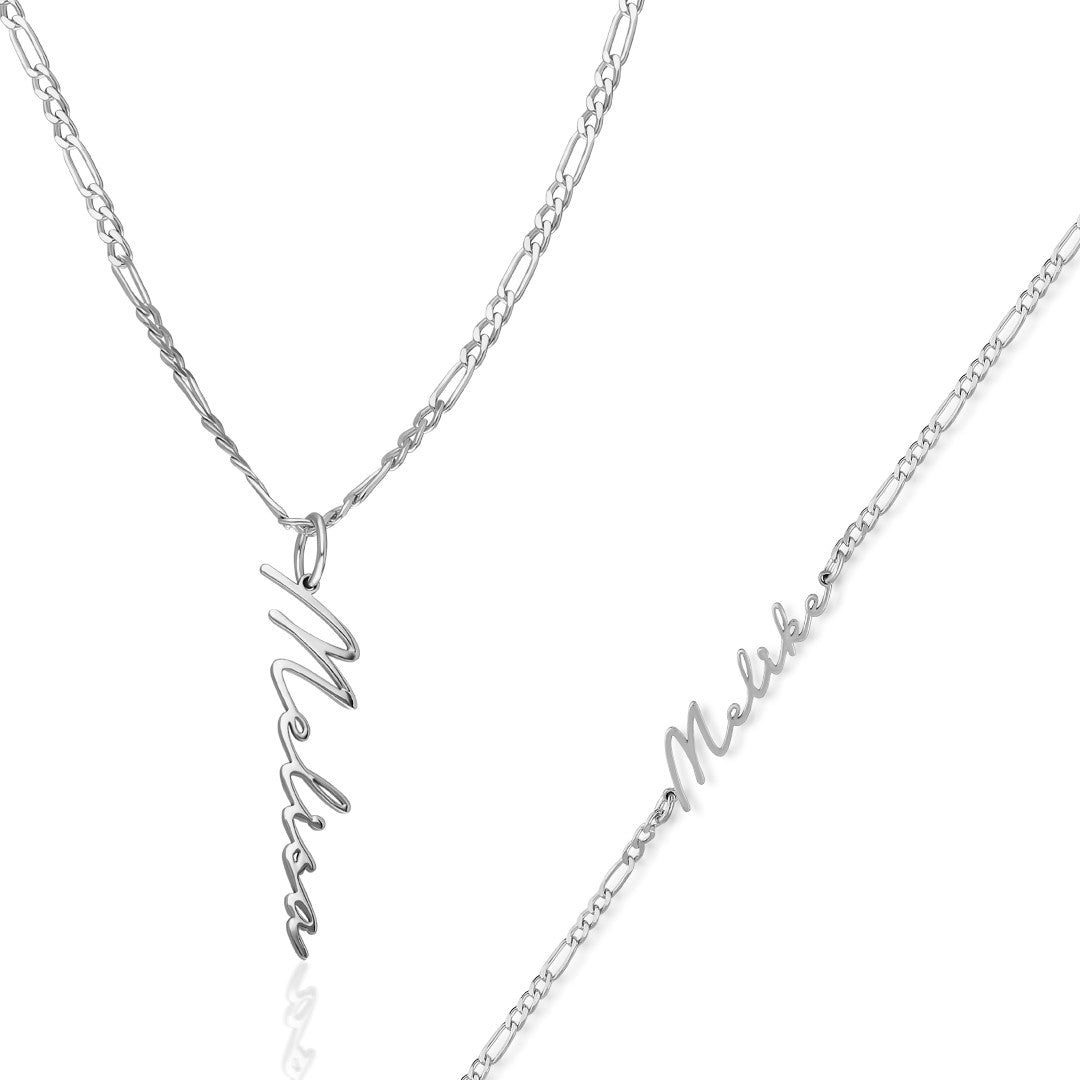 Figaro Zincirli İsim Set - 925 GÜMÜŞ