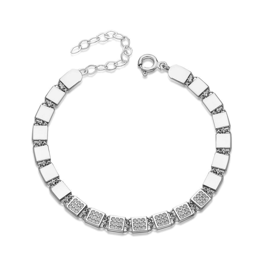 Kare Bilezik - 925 GÜMÜŞ