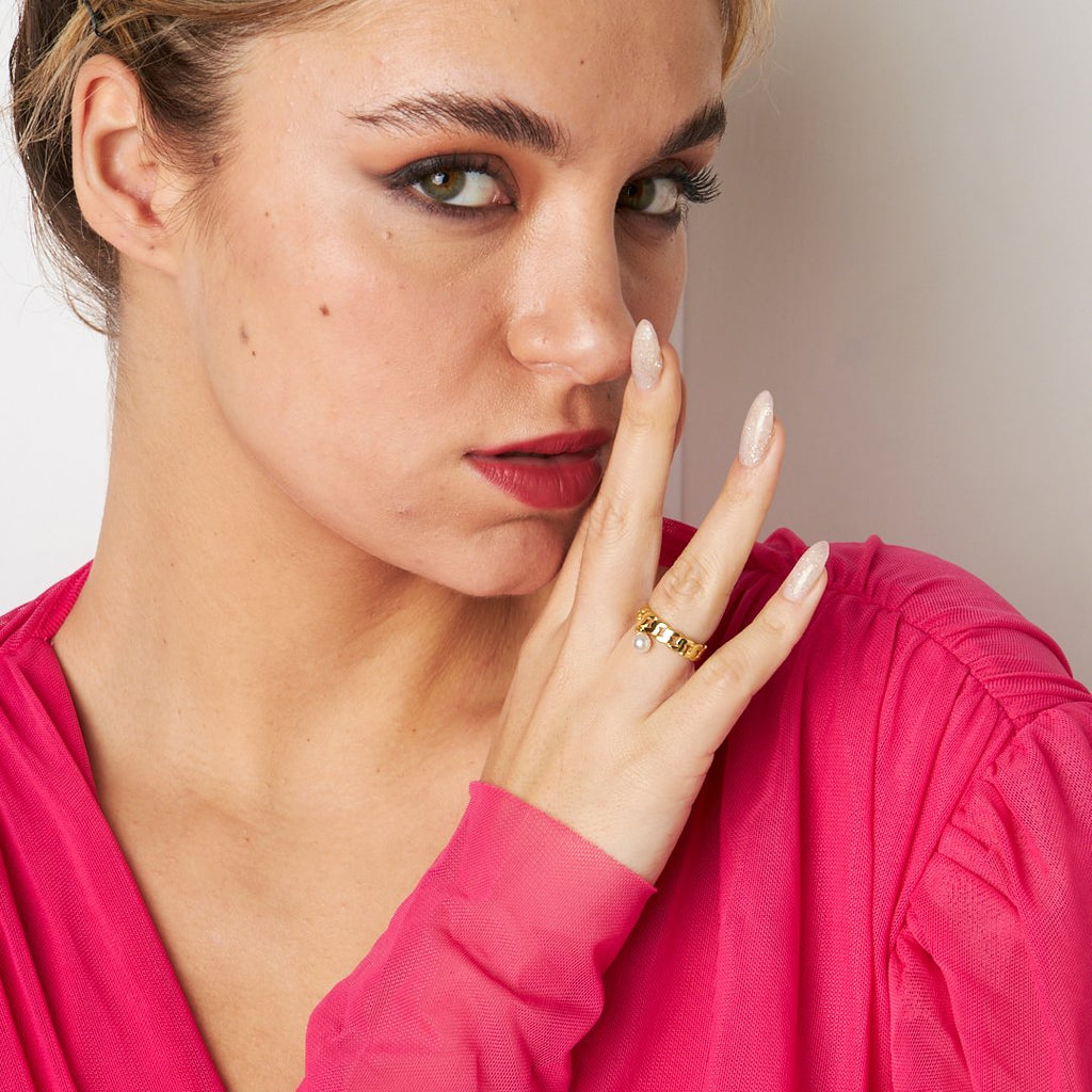 İnci Sallantı Yüzük - 925 GÜMÜŞ