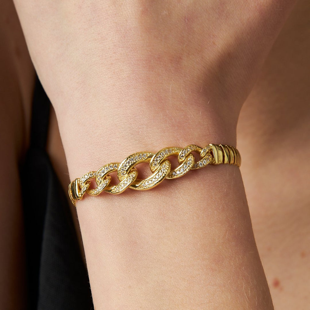 Taşlı Gurme Balıksırtı Bileklik - 925 GÜMÜŞ