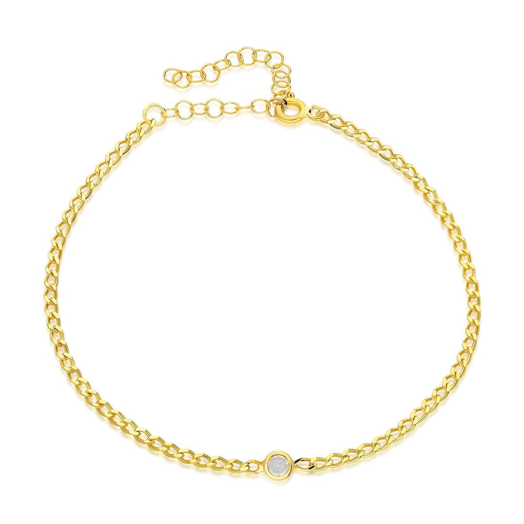 Tek Taş Bileklik - 925 GÜMÜŞ